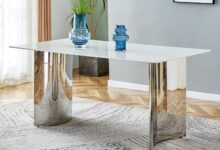 Our Take on the Sleek Marble-Style Dining Table for Six