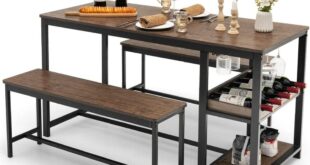 Our Honest Take on the 3-Piece Dining Set with Wine Rack Storage
