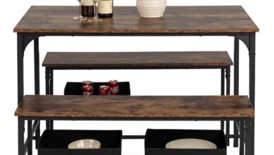 How We Loved the FurnitureR 3-Piece Dining Set for Small Spaces