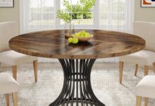 Why We Love Tribesigns’ Round Farmhouse Table for Our Space