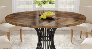 Why We Love Tribesigns’ Round Farmhouse Table for Our Space