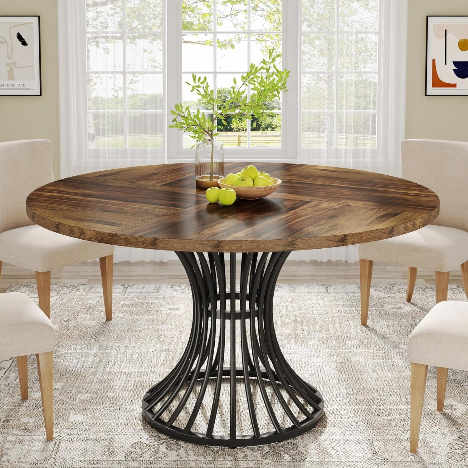 Why We Love Tribesigns’ Round Farmhouse Table for Our Space