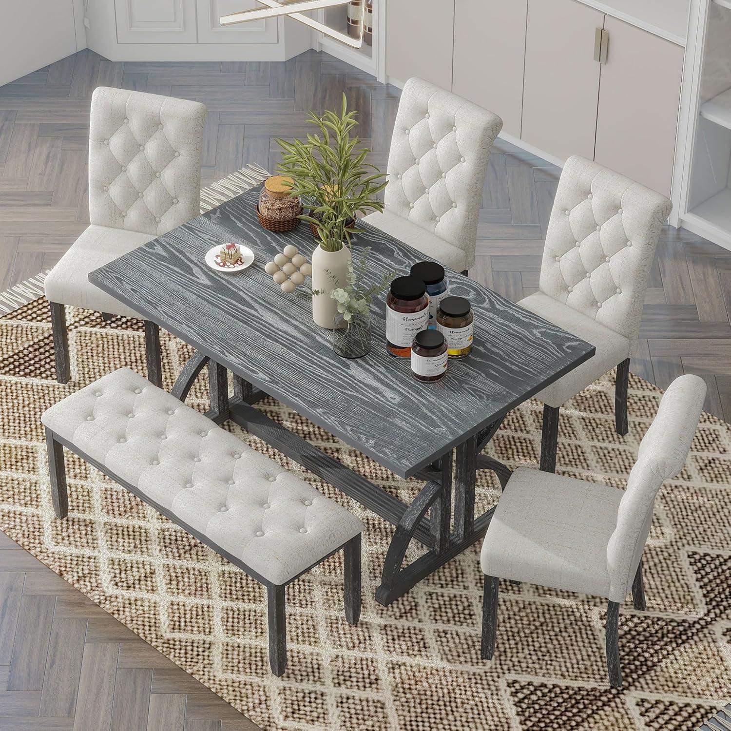 Our Honest Take on the Retro 6-Piece Grey Wash Dining Set