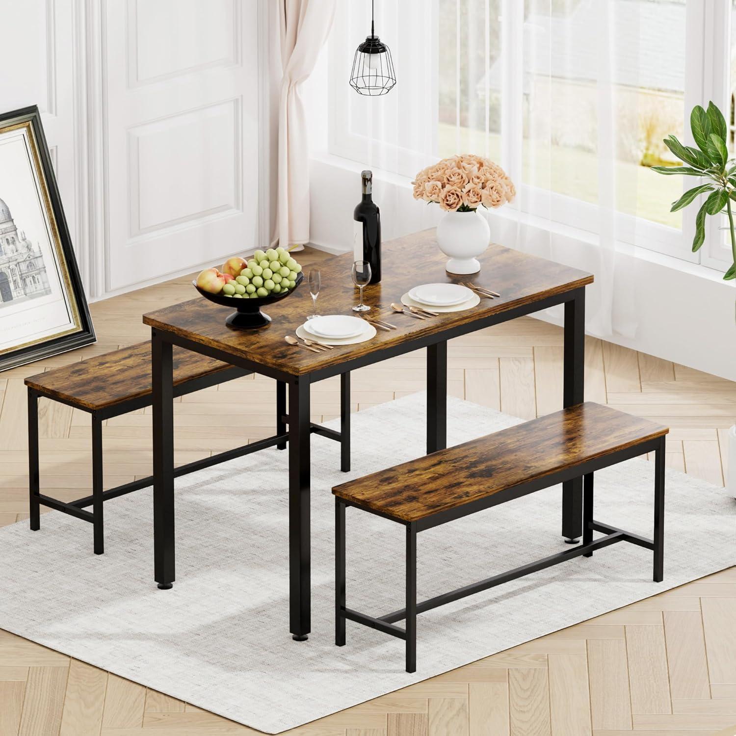 How We Transformed Our Space with the Industrial 3-PC Table Set