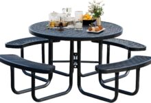 Our Review: Durable 8-Person Outdoor Picnic Table with Umbrella Hole