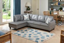 Why We Love Our Dark Grey L-Shaped PU Leather Sectional