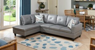 Why We Love Our Dark Grey L-Shaped PU Leather Sectional