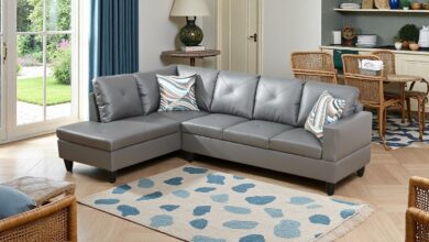 Why We Love Our Dark Grey L-Shaped PU Leather Sectional