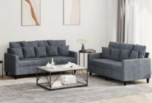 How We Fell for This Modern Dark Grey Velvet Sofa Set