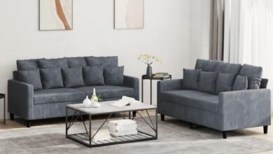 How We Fell for This Modern Dark Grey Velvet Sofa Set