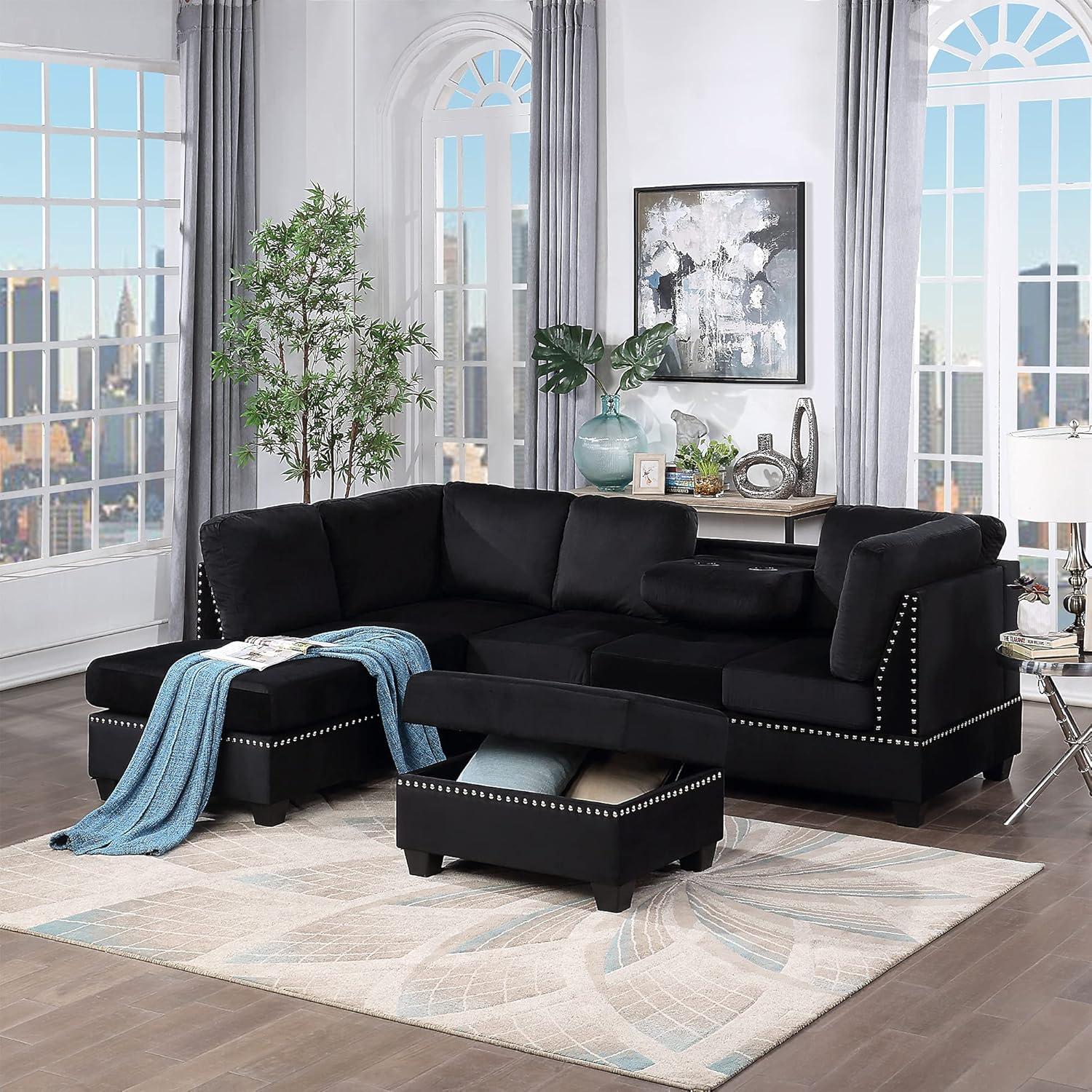 Our Honest Take on the LZ Leisure Zone Velvet Sectional Sofa Set