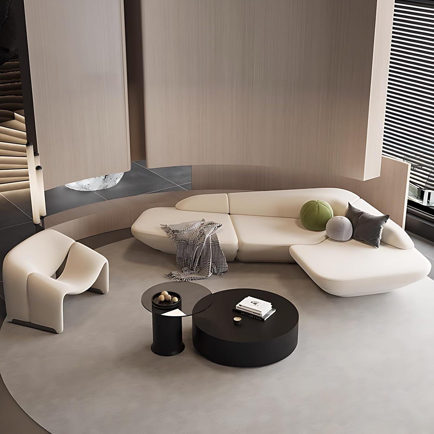 Our Take on the Modern Curved Leather Sectional Sofa Set