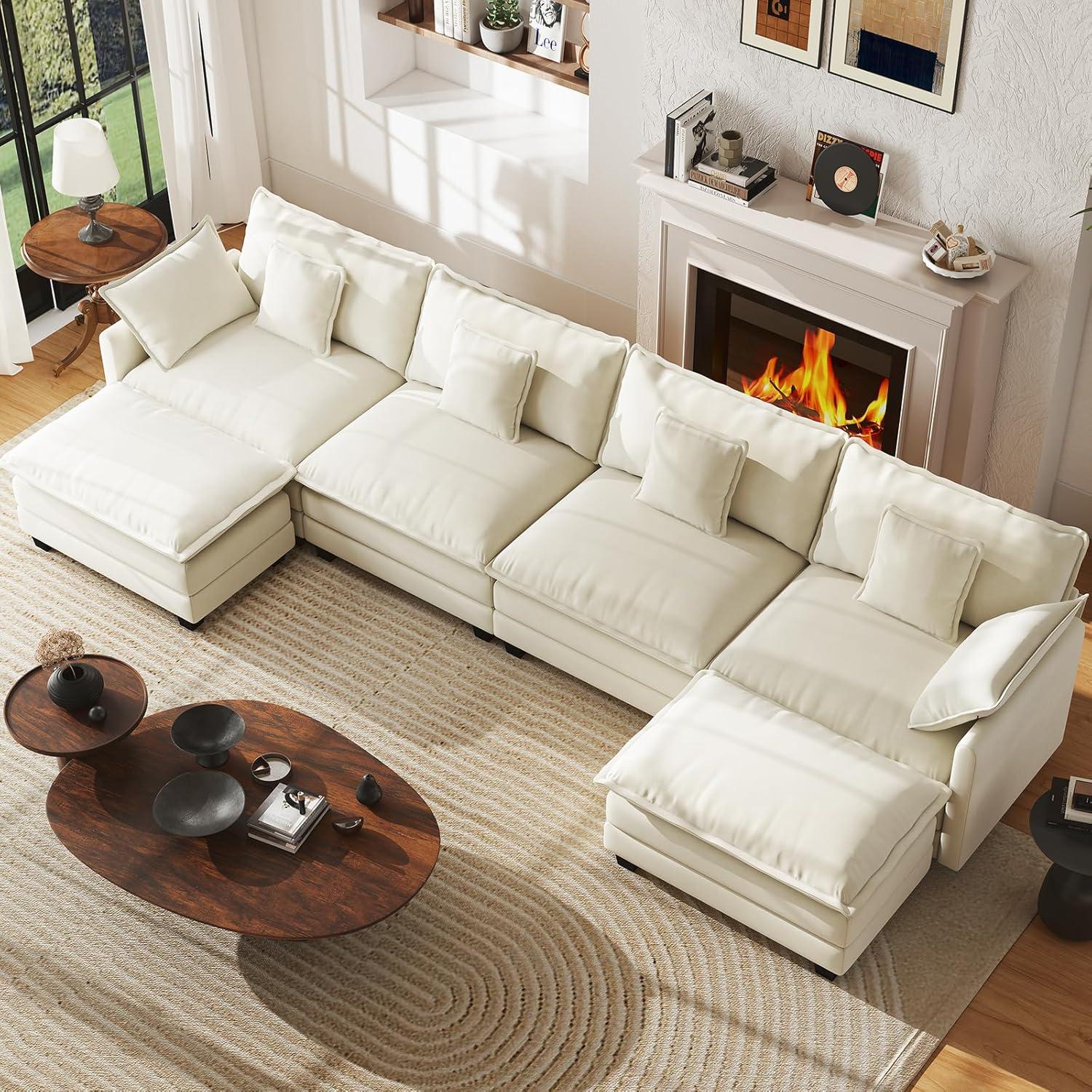 Our Honest Take on the 146″ Modular U-Shaped Cloud Sofa Set