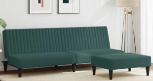 Our Take on the Dark Green Velvet 2-Piece Sofa Set