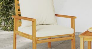 Our Take on the 2-Piece Cream White Solid Acacia Outdoor Sofa Set