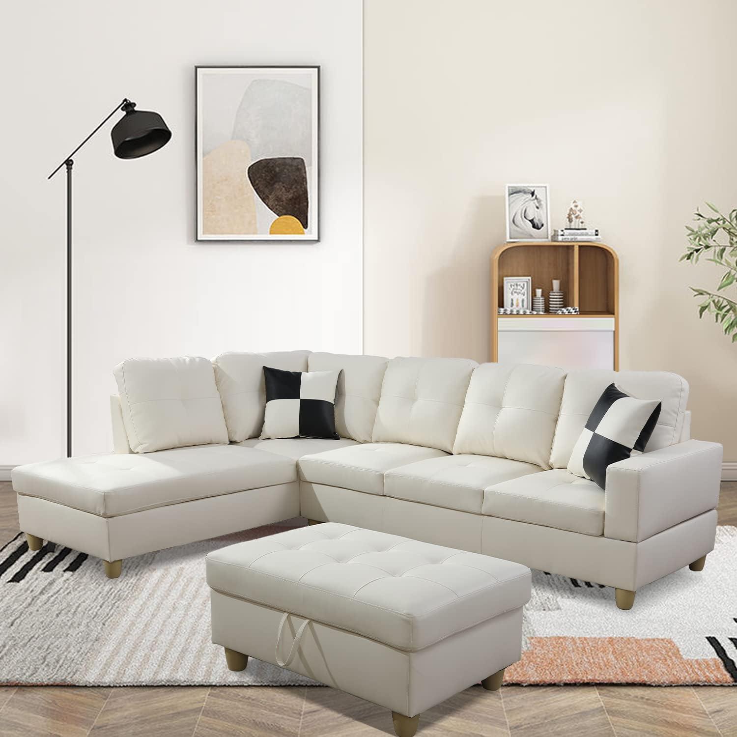 Our Take on the Lifestyle Faux Leather Sectional Sofa with Storage