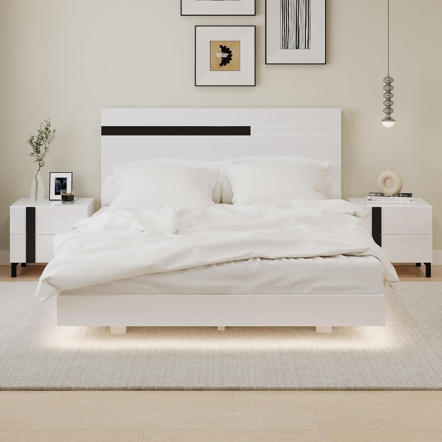 How We Updated Our Space with the Merax Floating Bed Frame Set
