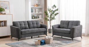 Our Honest Take on the Gray Woven Fabric Loveseat Set