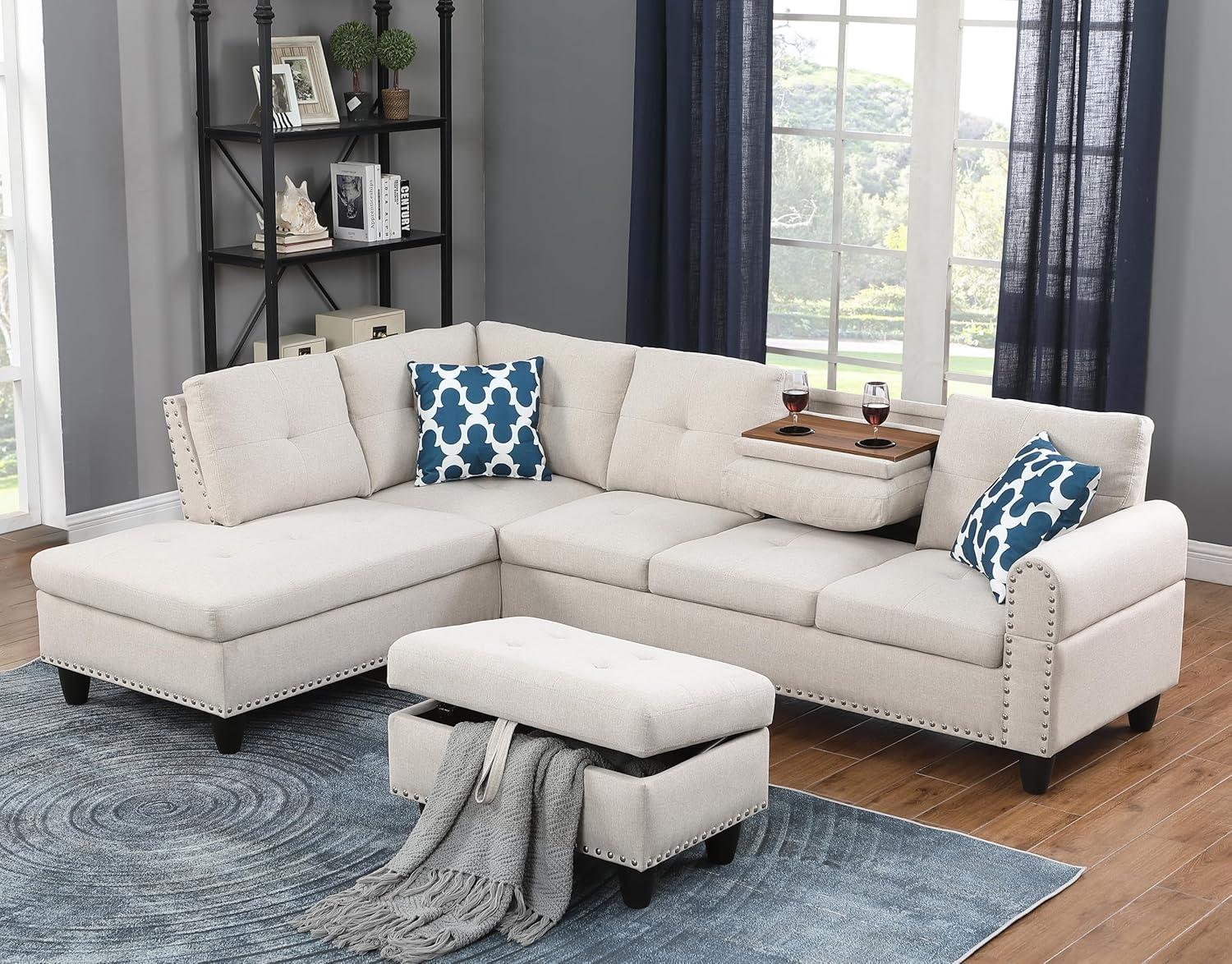 Why We Love the EMKK L-Shaped Sectional Sofa Set Together