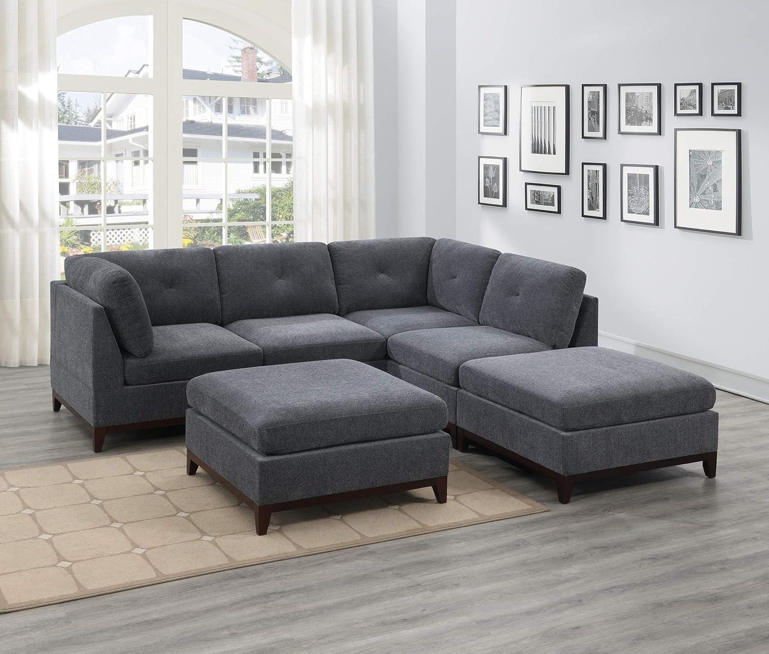 Our Honest Take on the Ash Grey Chenille Modular Sectional Set