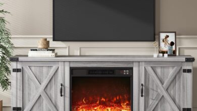 How We Loved YESHOMY’s Cozy 65″ Fireplace TV Stand