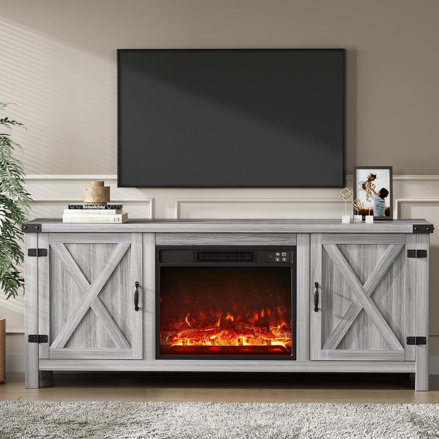 How We Loved YESHOMY’s Cozy 65″ Fireplace TV Stand