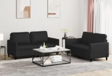 How Our Black Faux Leather Sofa Set Transformed Small Spaces