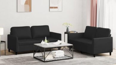 How Our Black Faux Leather Sofa Set Transformed Small Spaces