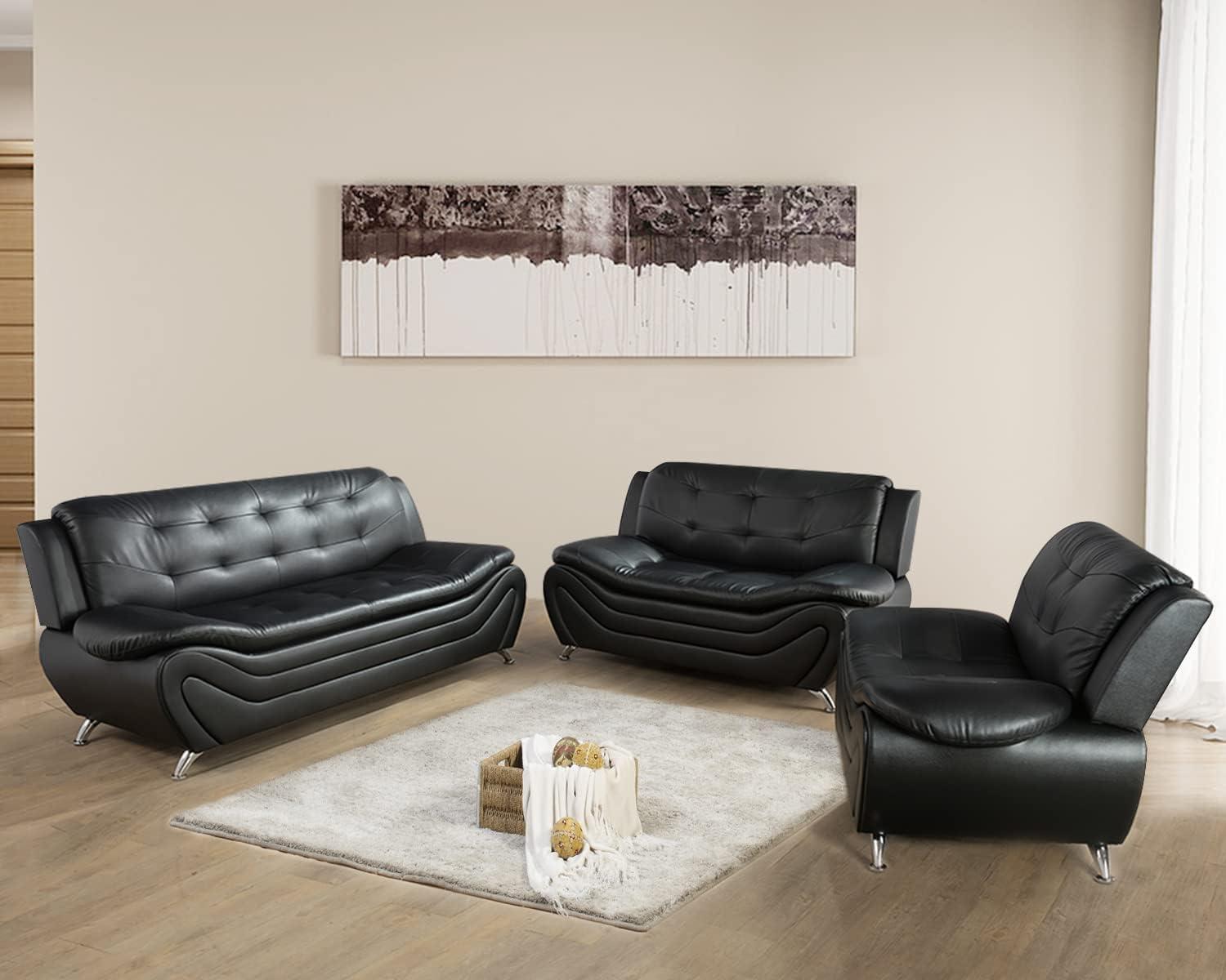Our Take on the Sleek, Comfortable Vegan Leather Sofa Set
