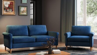 Our Honest Take on the Vesgantti 65″ Blue Sofa & Accent Chair Set