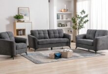 Our Honest Take on the Gray Woven Fabric Loveseat Set