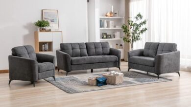 Our Honest Take on the Gray Woven Fabric Loveseat Set