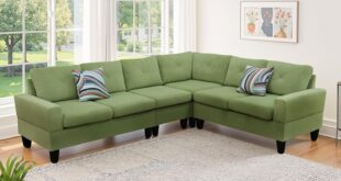 Why We Love the NicBex Modern Apple Green Modular Sofa Set