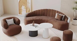 Why We Love the 90.6IN Curved Sectional Couch Set Together