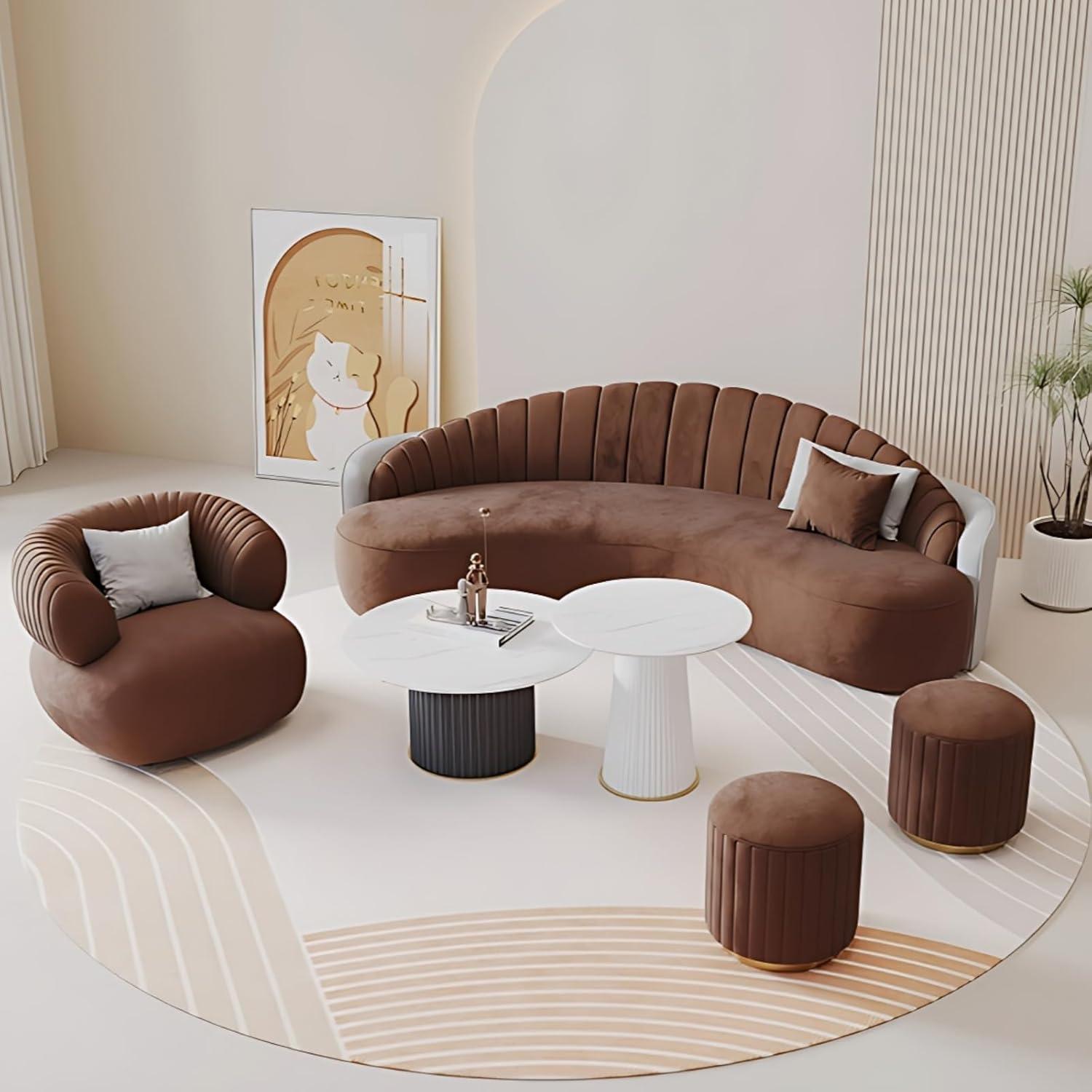 Why We Love the 90.6IN Curved Sectional Couch Set Together