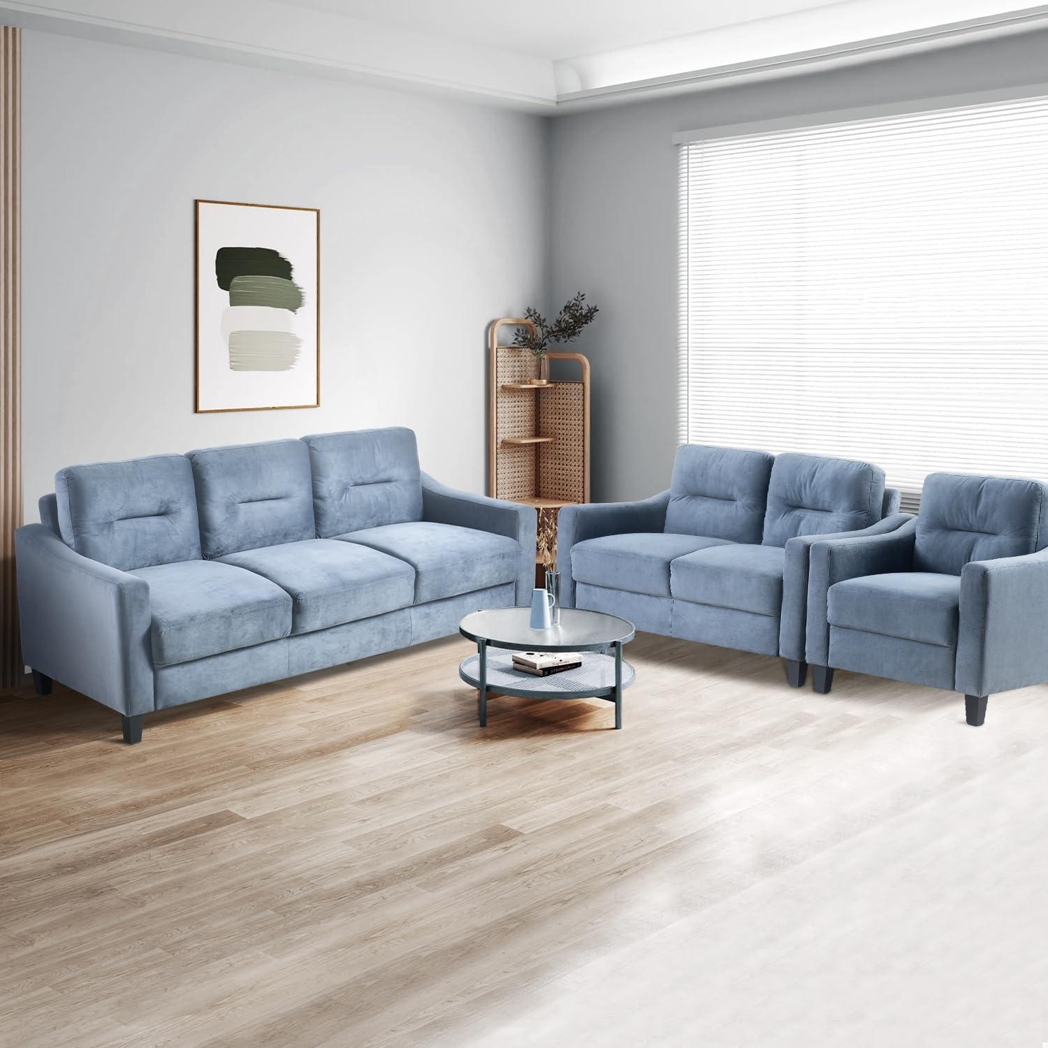 Our Take on Harper & Bright’s Velvet 3-Piece Sectional Sofa Set
