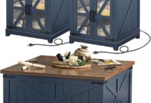 Why We Love This Farmhouse Coffee Table Set with Hidden Storage