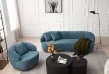 How We Loved the KEVINSPACE Curved Sofa & Swivel Chair Set