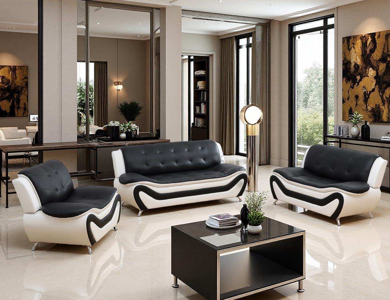 Why We Agree This Faux Leather Sofa Set Fits Any Space Perfectly