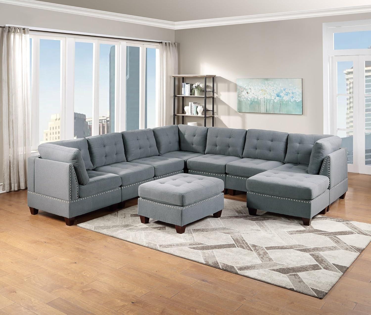 Our Honest Take on the 9pc Gray Modular Sectional Set