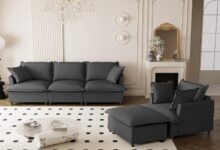 Our Honest Take on the Modular Gray Chenille L-Shaped Sofa Set