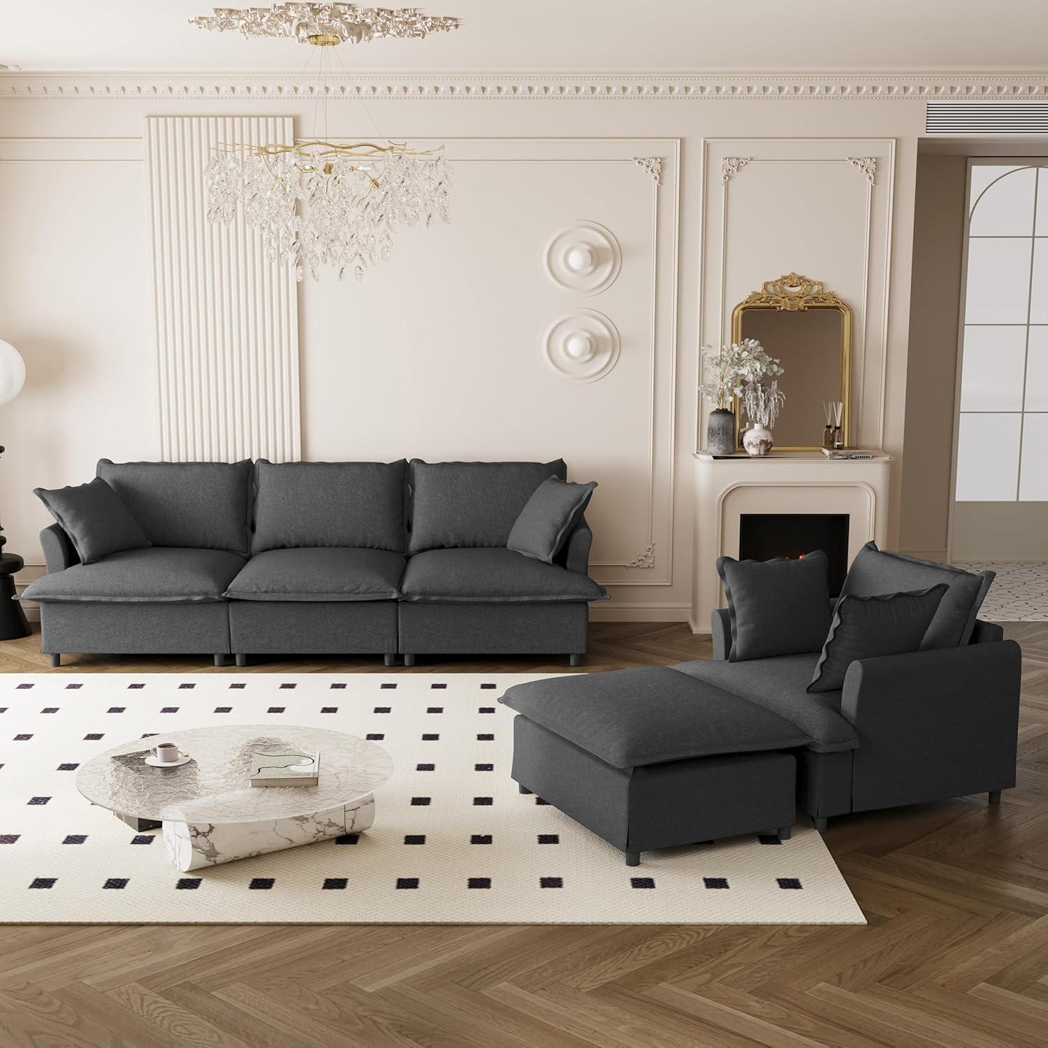 Our Honest Take on the Modular Gray Chenille L-Shaped Sofa Set