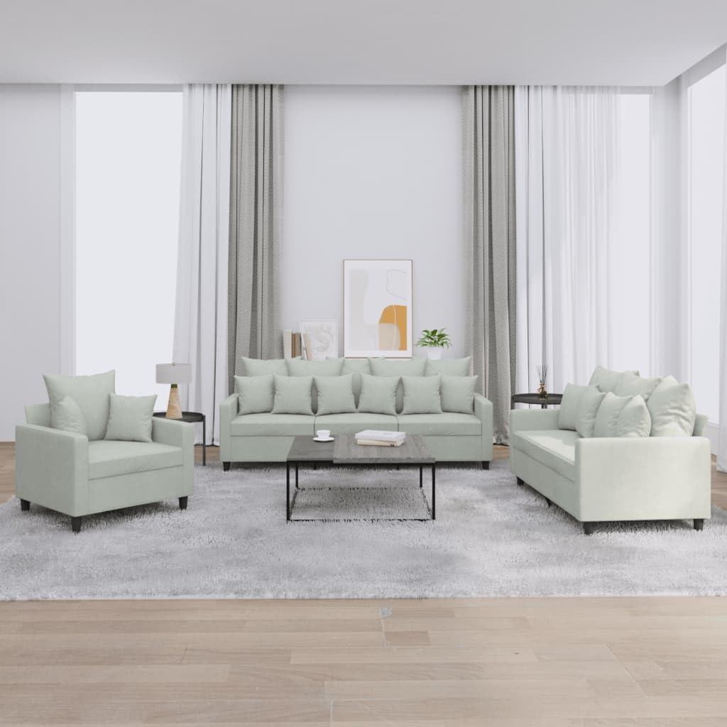 Relaxing in Style: Our Take on the Light Gray Velvet Sofa Set