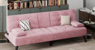 Our Take on the JAMFLY Pink Velvet Sofa Bed: Cozy, Compact, Clever