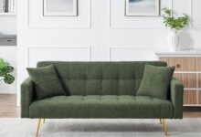 Our Honest Take on the 71″ Convertible Teddy Sofa Bed in Green