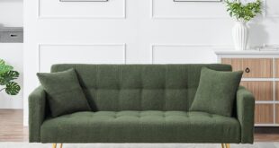 Our Honest Take on the 71″ Convertible Teddy Sofa Bed in Green