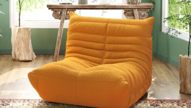 Why We Love the JACH 34″ Yellow Teddy Velvet Floor Sofa