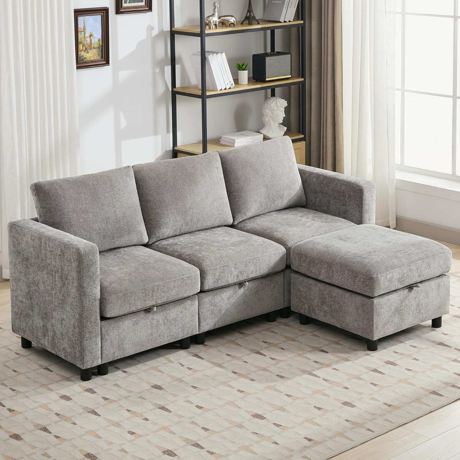 How We Transformed Our Space with the 83″ Modular Sofa Set