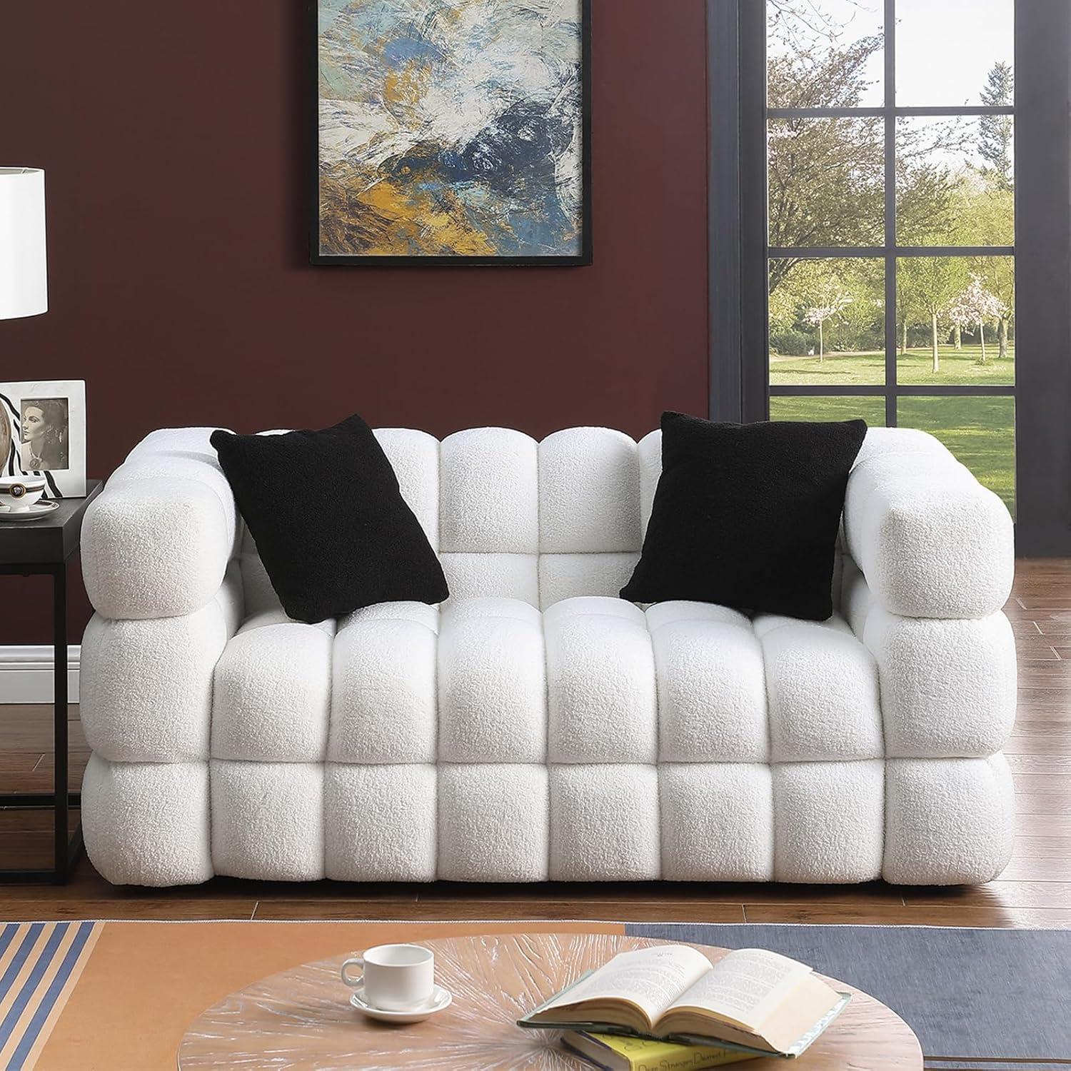 Our Honest Take on the 62″ Cloud Couch Boucle Loveseat Review