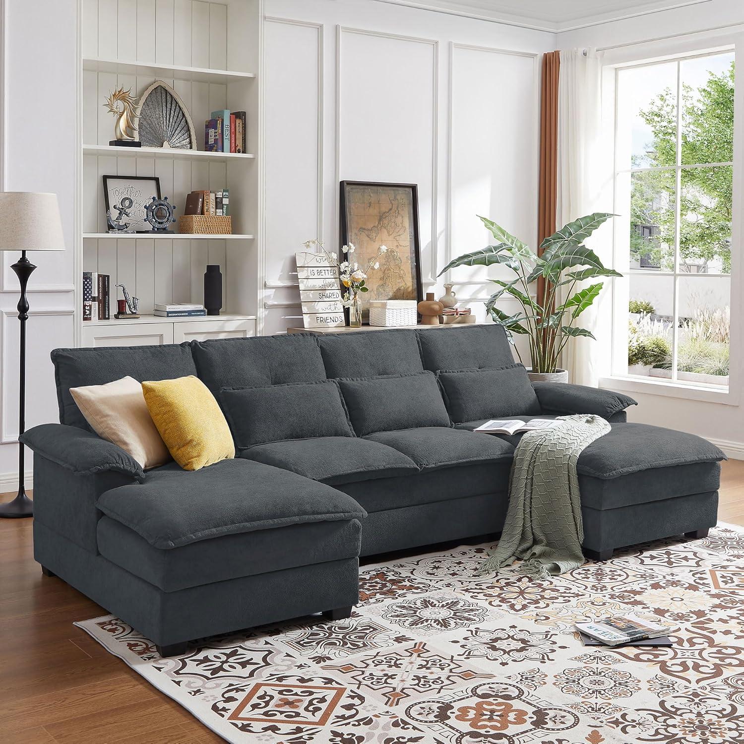 Our Honest Take on the 110″ U-Shaped Cloud Sofa Comfort